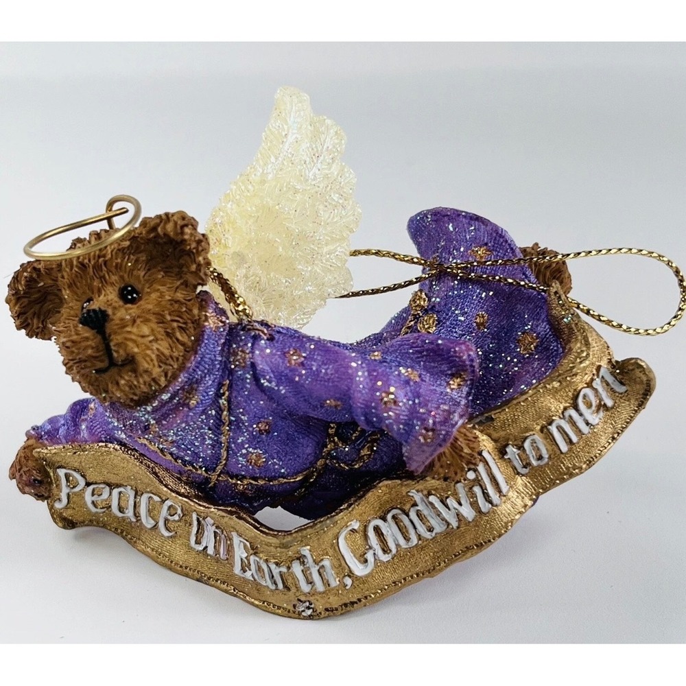 Boyds Bears Bearstones Grace Angel Hanging Ornament 257082 Peace on Earth Box